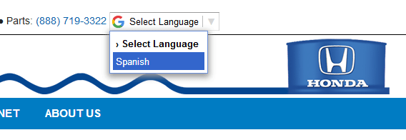 How to Switch Site from English to Spanish