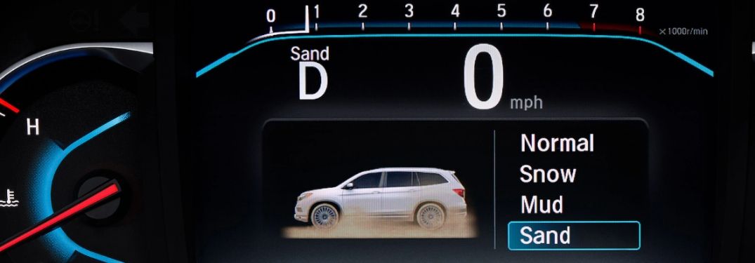 Close Up of Honda Pilot Information Display with Intelligent Traction Management Terrain Modes