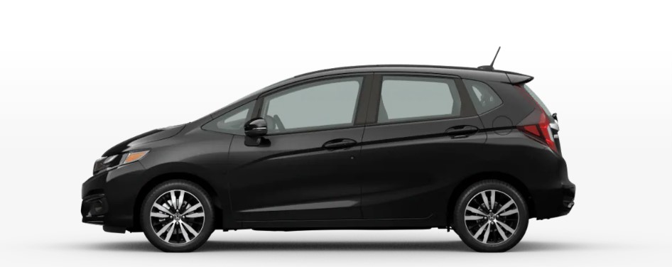 Crystal Black Pearl 2020 Honda Fit on White Background