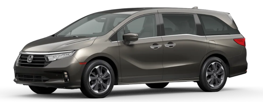Pacific Pewter Metallic 2021 Honda Odyssey on White Background