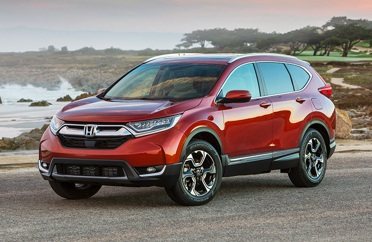 Orange 2019 Honda CR-V at the Beach