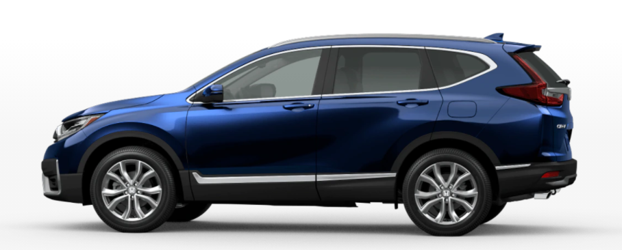Obsidian Blue Pearl 2021 Honda CR-V on White Background