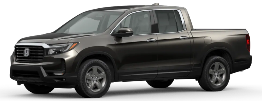 Pacific Pewter Metallic 2021 Honda Ridgeline on White Background
