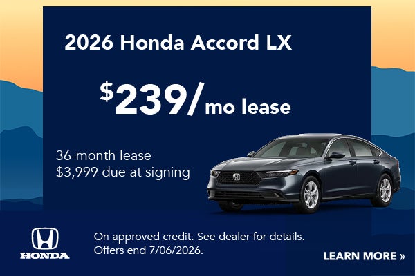 2026 Honda Accord LX special offer mobile