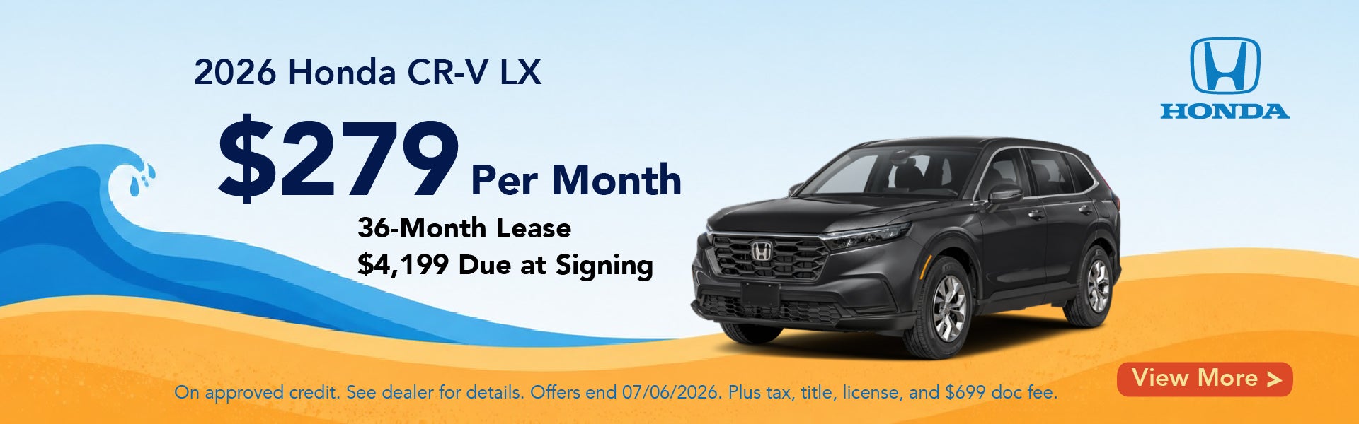 2026 Honda CR-V LX Lease offer Desktop