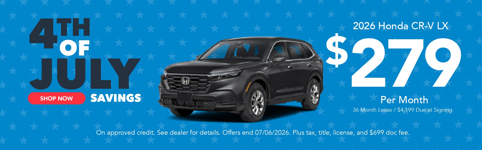 2026 Honda CR-V LX lease offer