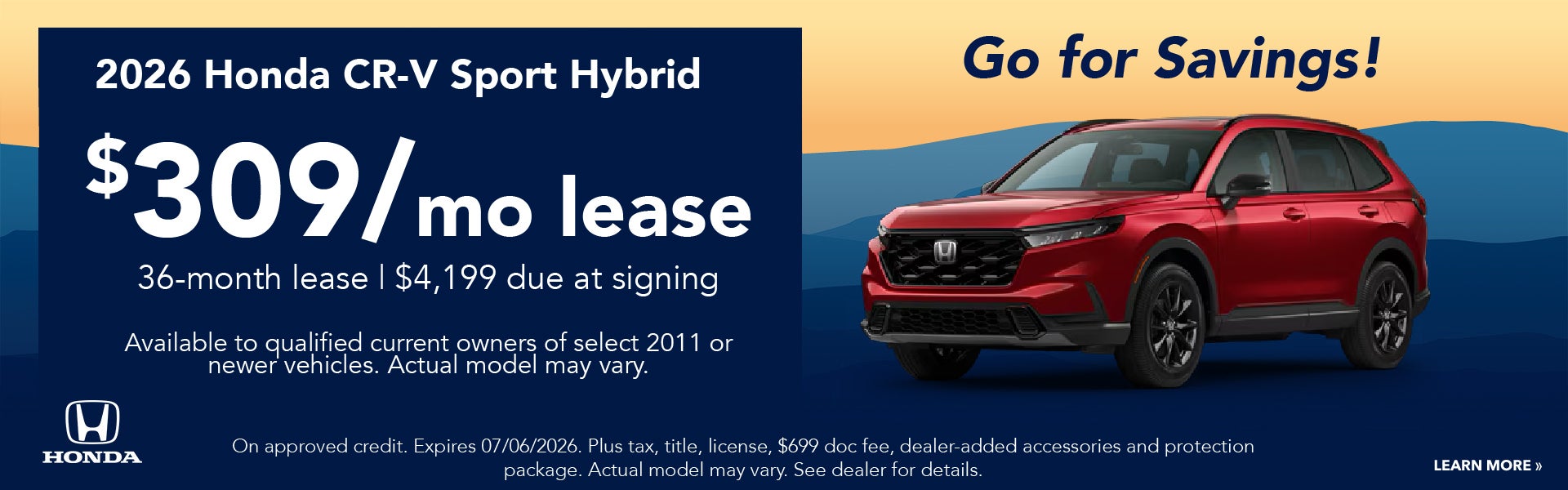2026 Honda CR-V Sport Hybrid Home Page Desktop