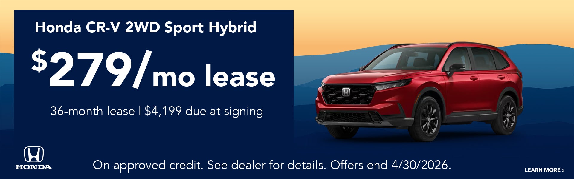 2026 Honda CR-V Sport Hybrid Lease Offer