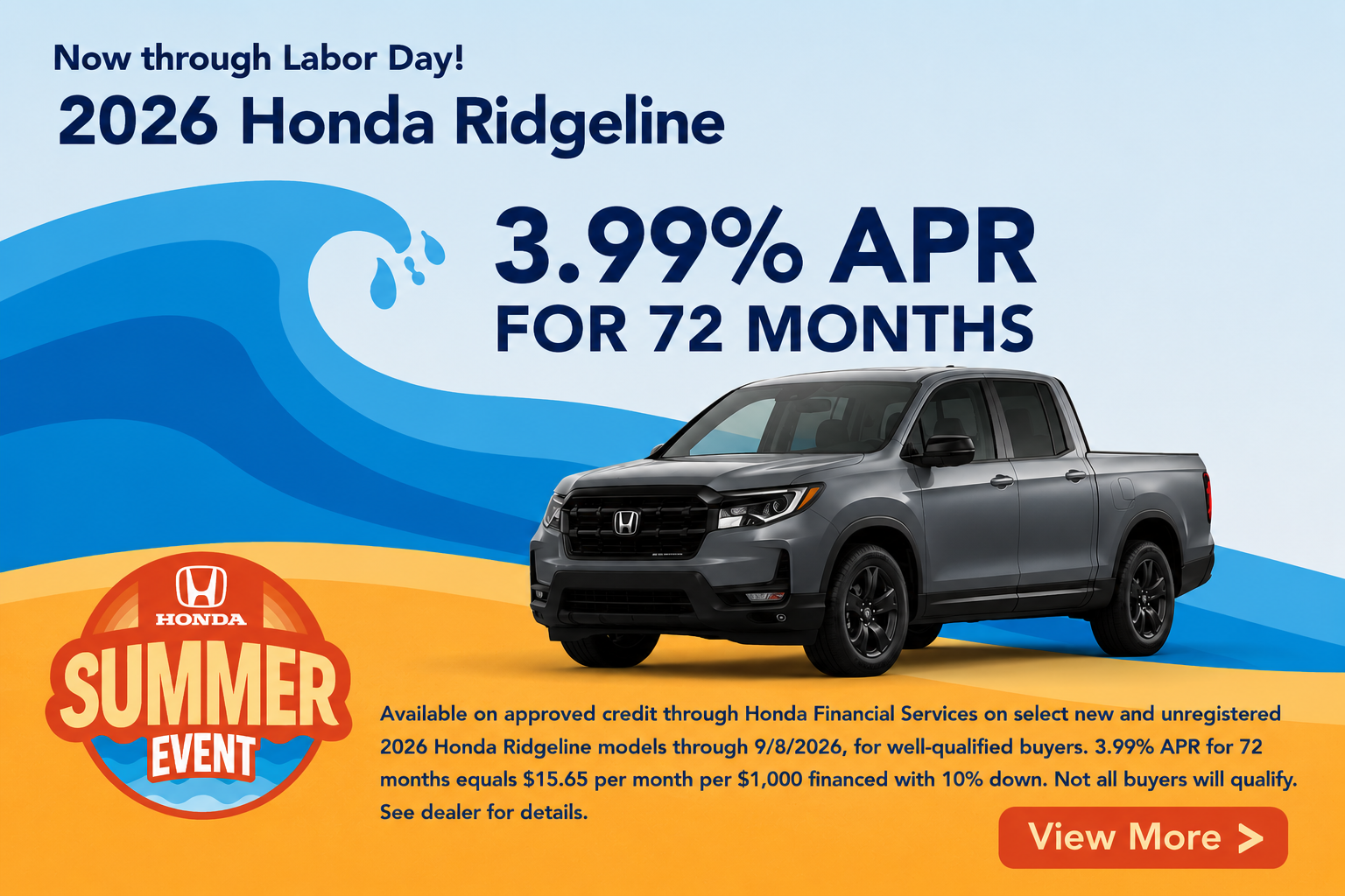 2026 Honda Ridgeline Special Offer
