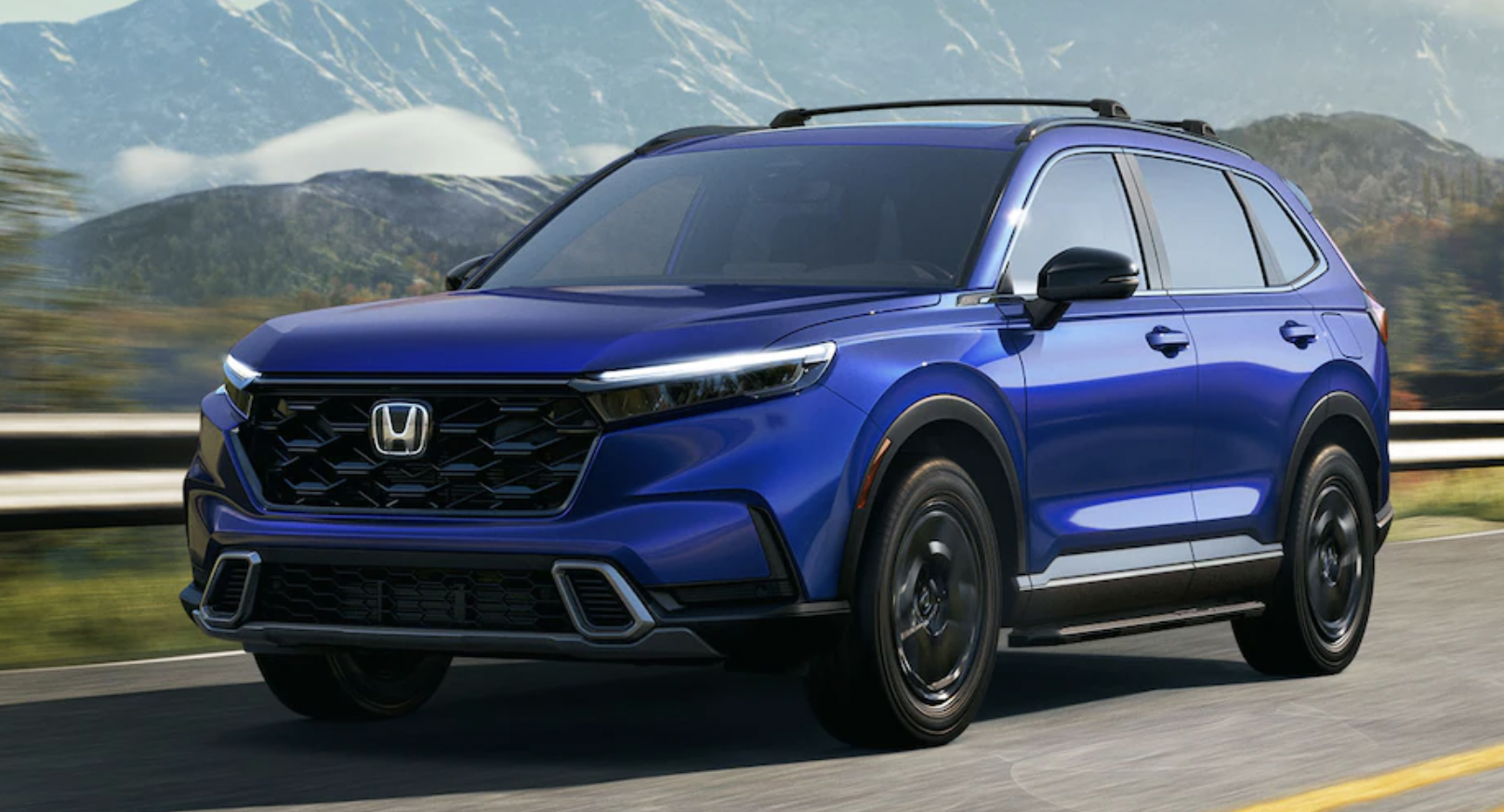 Blue 2020 Honda CR-V in a Desert